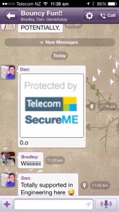 Intercepted image view from recipient